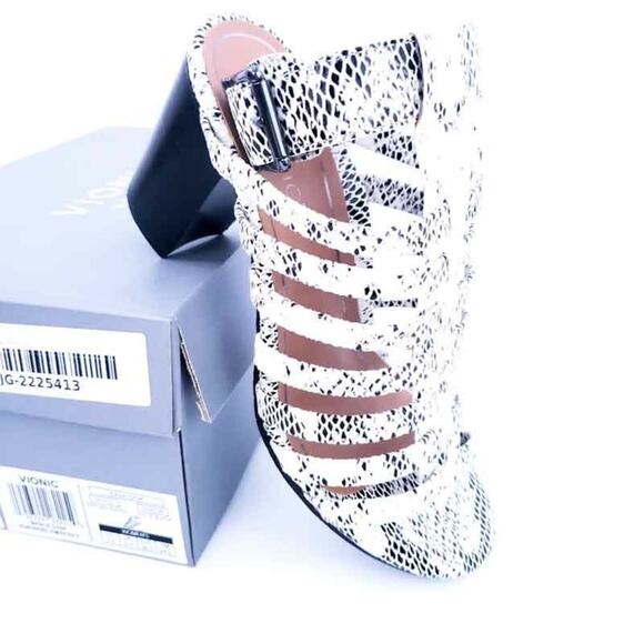 NEW Vionic Sami Snakeskin Print Sandal Heel Gladiator Orthotic Comfort Shoe 7.5 - Picture 1 of 5